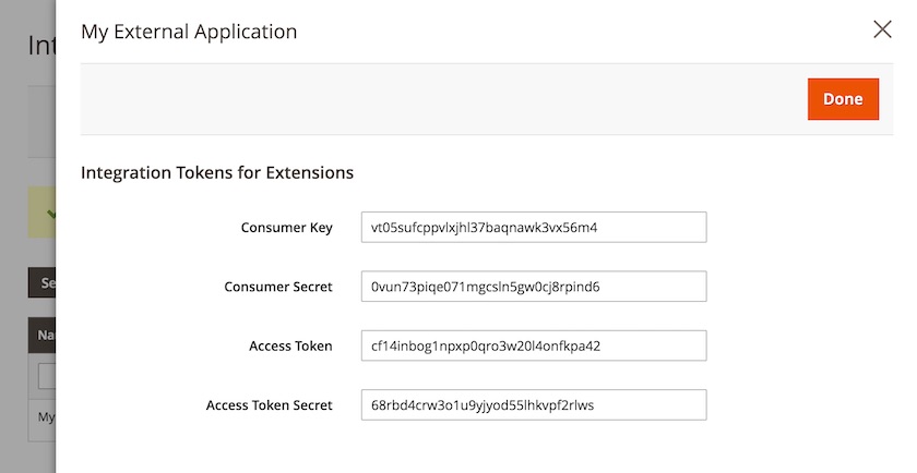 screenshot showing newly generated access tokens