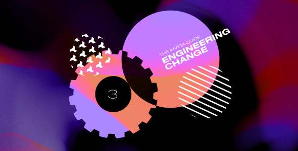 An abstract image with the words Engineering Change and the number 3