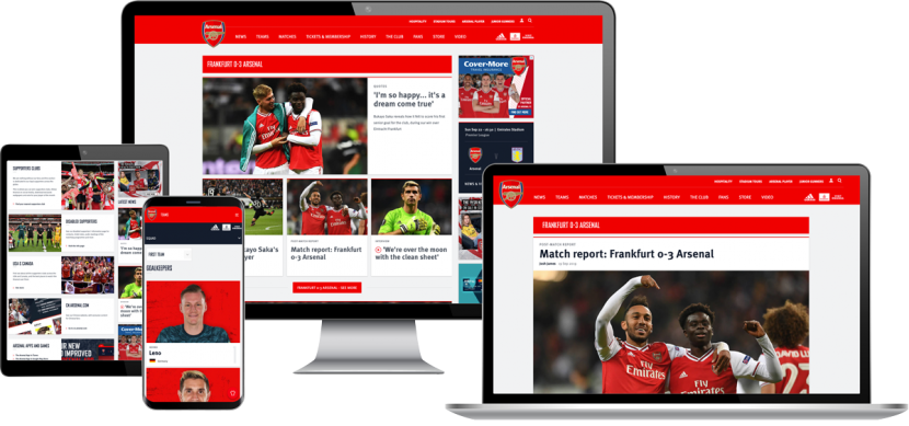 Mockups von der Arsenal Webseite