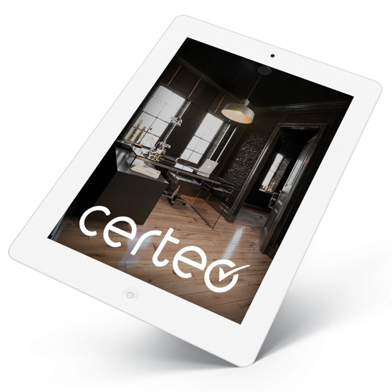 IPad mit Certeo-Logo