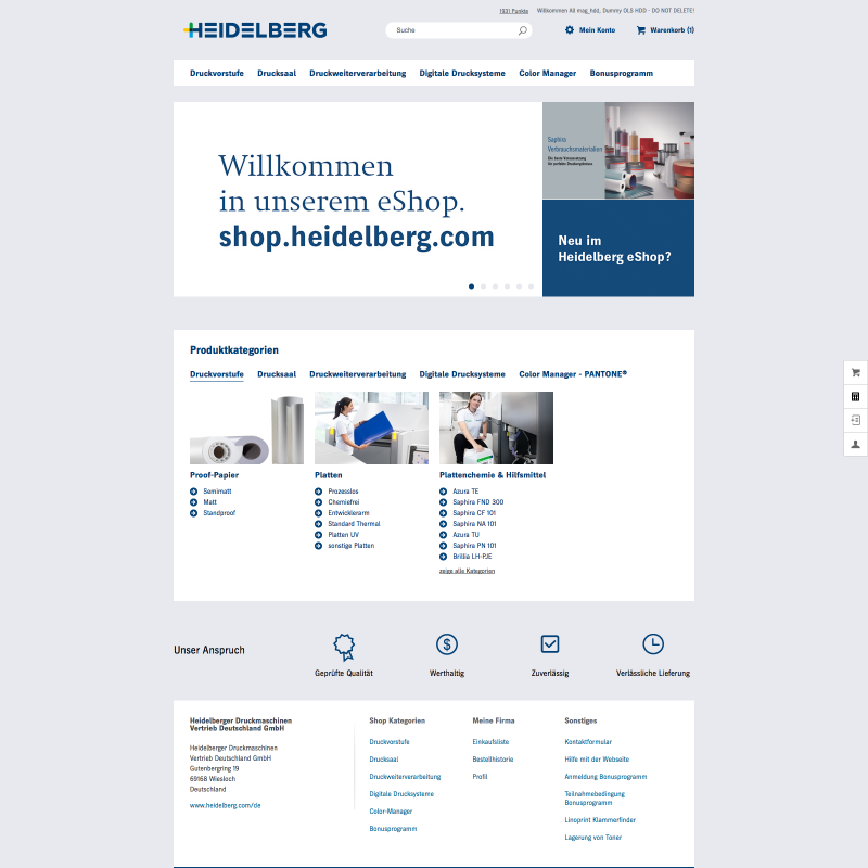Heidelberg Website