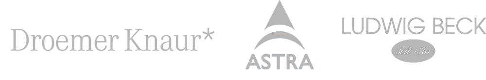 Droemer Knaur, SES Astra, Ludwig Beck logos