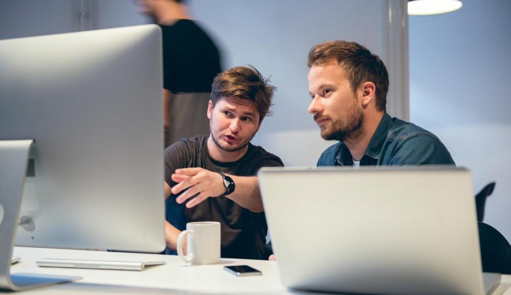 Consultants at desk