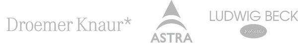 Droemer Knaul, Astra and Ludwig Beck logos
