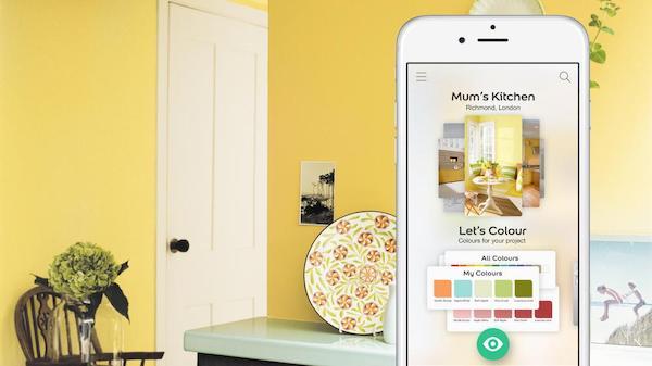 Dulux augmented reality on phone screen