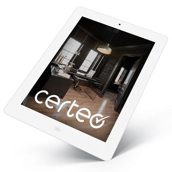 Certeo website on a tablet