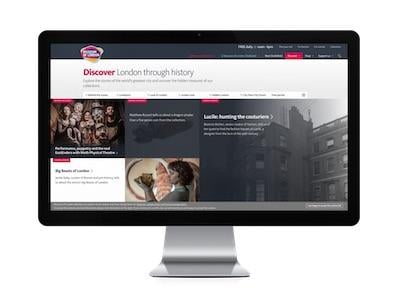 Museum of London website on Mac screen
